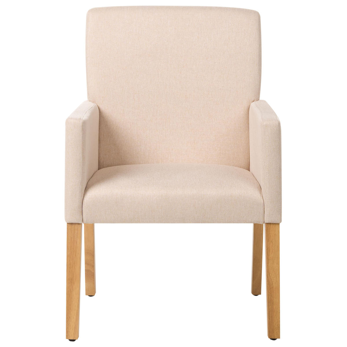 ESSZIMMERSTUHL Polsterbezug Beige Rockefeller - Beige, Holz/Textil (58/89/60cm) - Beliani
