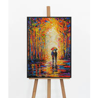 GEMÄLDE Liebesausflug Schattenfugenrahmen Schwarz 70x50 cm - Schwarz, Holz (70/50cm) - YS-art gallery