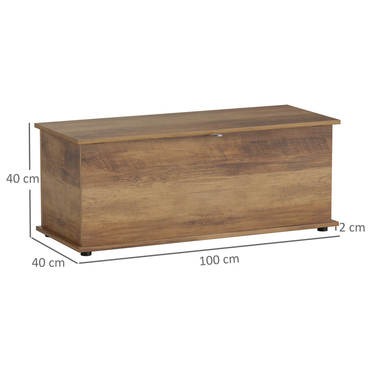 KISSENBOX DE-12479 mit klappdeckel 100/40/40 cm Braun - Braun, Holzwerkstoff (40/40/100cm) - ComfortXL