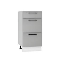 UNTERSCHRANK D40S3 - Morvex - 3 Schubladen für effiziente Organisation - Grau, Holz/Metall (40/82/52.4cm) - ROYAL24_MARKT