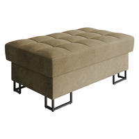 POLSTERHOCKER Laris - Beige/Schwarz, Holz/Textil (106/44/67cm) - MIRJAN24