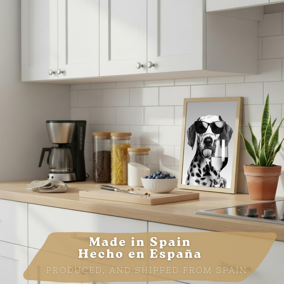 PLAKAT Sada 3 Vtipná zvířata A4 Černý rám - černá, papír (29.7/1/21cm) - Nacnic