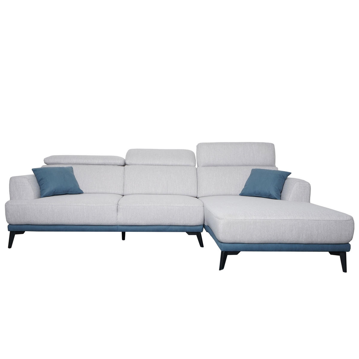 SOFA L-FORM Hellgrau - Hellgrau, Textil (277/170cm) - MCW