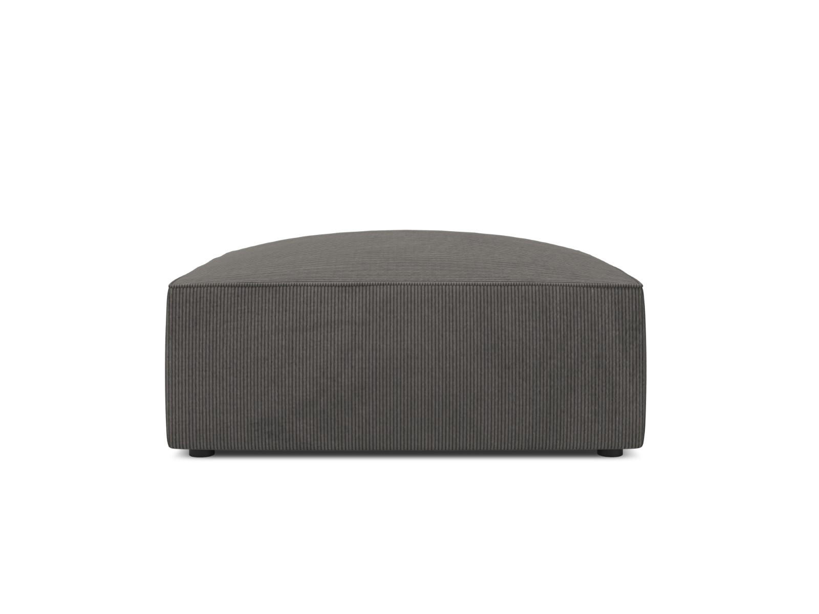 POUF Ruby aus Cord dunkelgrau - Dunkelgrau, Textil (93/40/93cm) - Micadoni