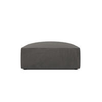 POUF Ruby aus Cord dunkelgrau - Dunkelgrau, Textil (93/40/93cm) - Micadoni