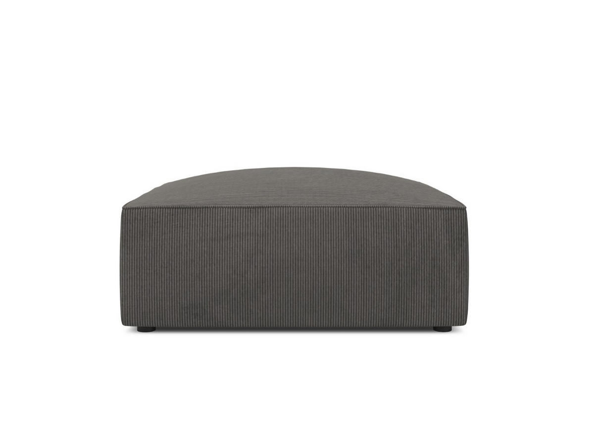 POUF Ruby aus Cord dunkelgrau - Dunkelgrau, Textil (93/40/93cm) - Micadoni