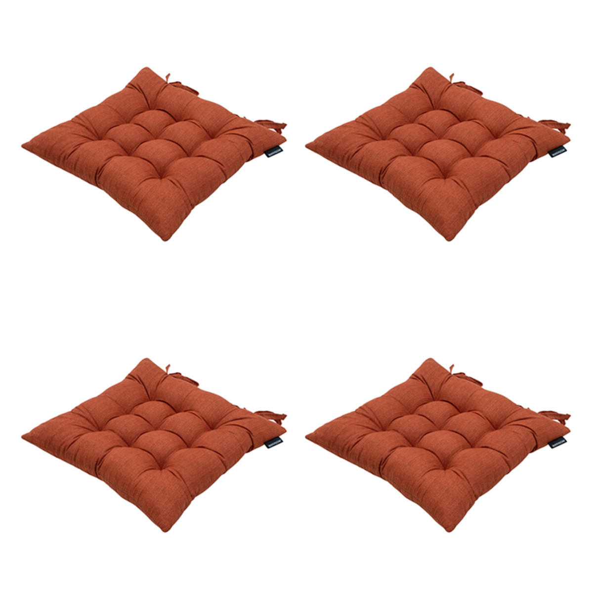 SITZKISSEN Basic 46/46 cm 4er-Set - Rot, Textil (46/5/46cm) - Madison