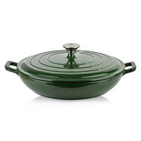 BRATPFANNE Verdeluxe Grün 31x31x6 cm Metall - Grün, Metall (31cm) - Mondex
