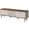 LOWBOARD Marly Kaschmir / Walnuss 160 / 40 / 52cm - Kaschmir/Beige, Holz/Holzwerkstoff (160/52/40cm) - Feldmann-Wohnen