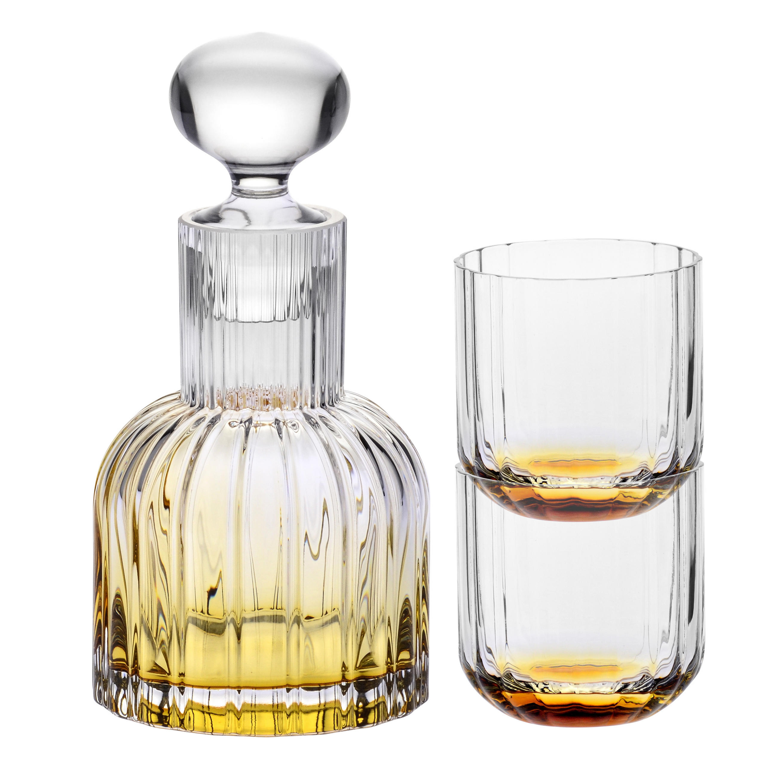 WASSER SET 3er set - Bernsteinfarben, Glas (0.65L) - Krosno Glass