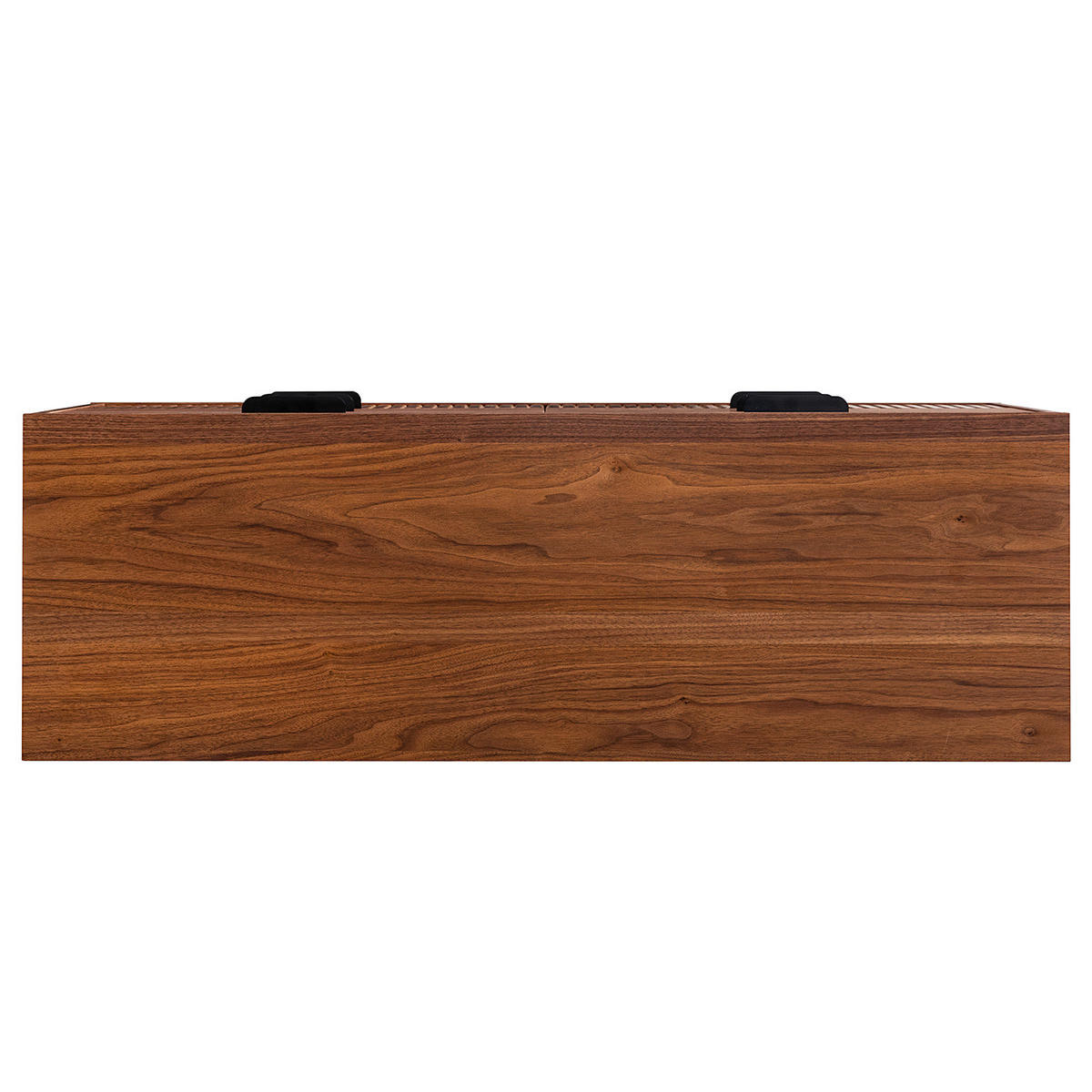 SIDEBOARD - MDF / Metall - Walnussfarben/Schwarz, Holzwerkstoff/Metall (120/80/40cm) - home24