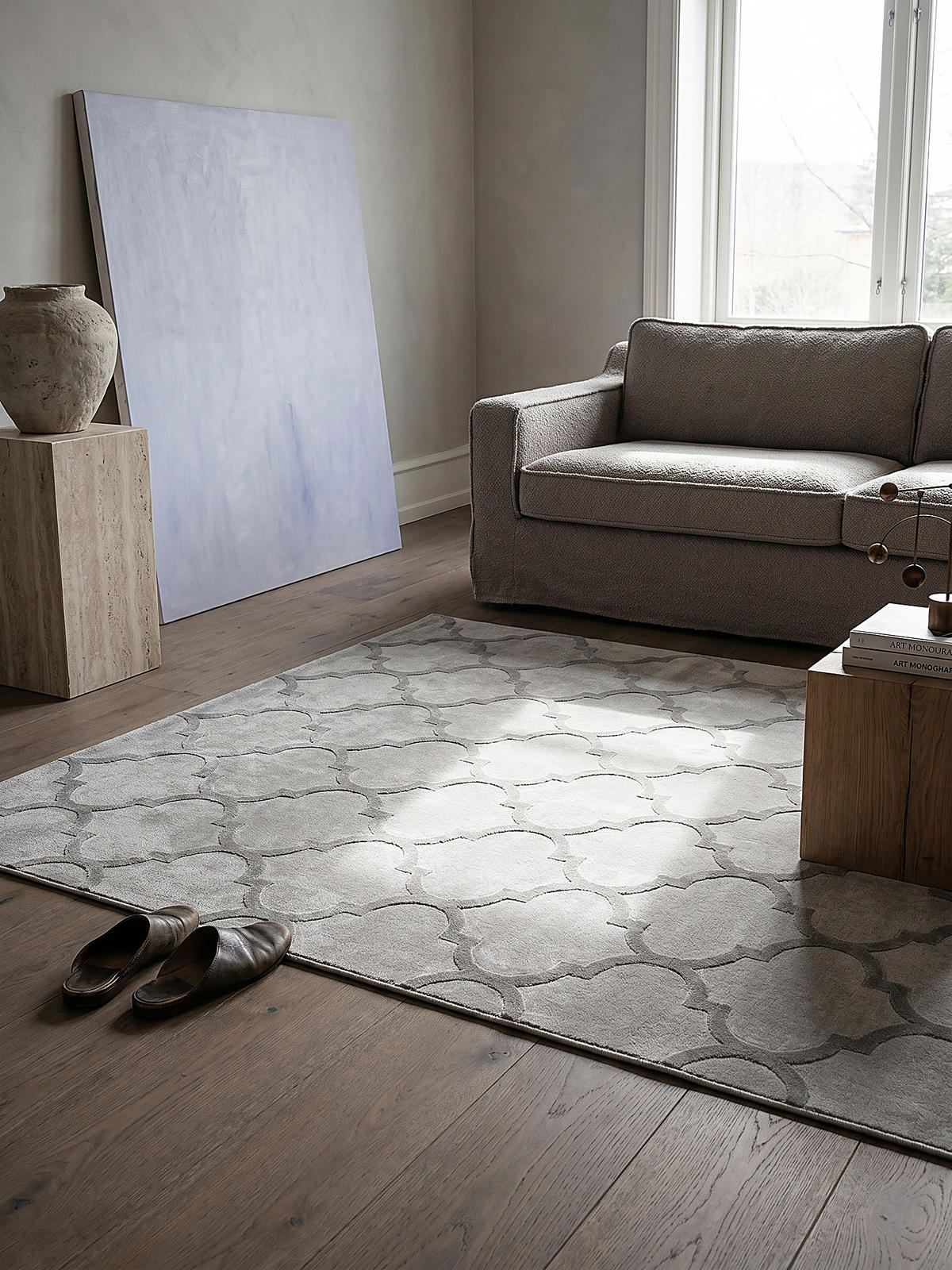 KURZFLORTEPPICH Orientalisch ERESMA Polyester Grau 160 x 230 cm - Grau, Textil (160/230cm) - KADIMA DESIGN