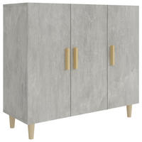 SIDEBOARD mit 3 Türen 90/34/80 cm aus Holzwerkstoff Betongrau - Hellgrau, Holz (90/80/34cm) - vidaXL
