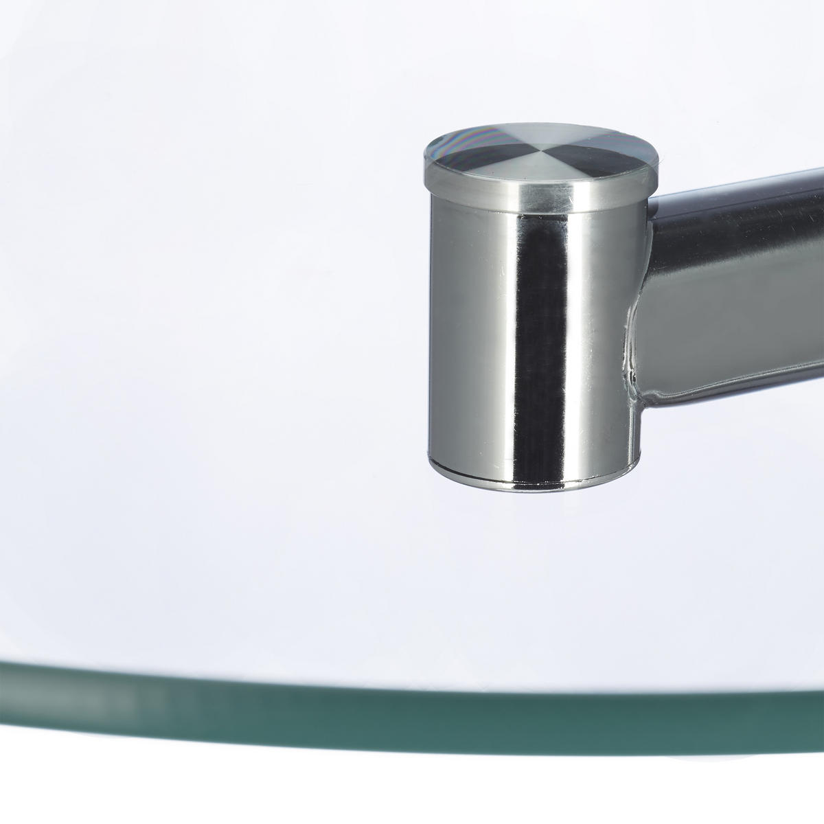 KAFFEETISCH - Silberfarben, Glas/Metall (45/45/52cm) - Relaxdays