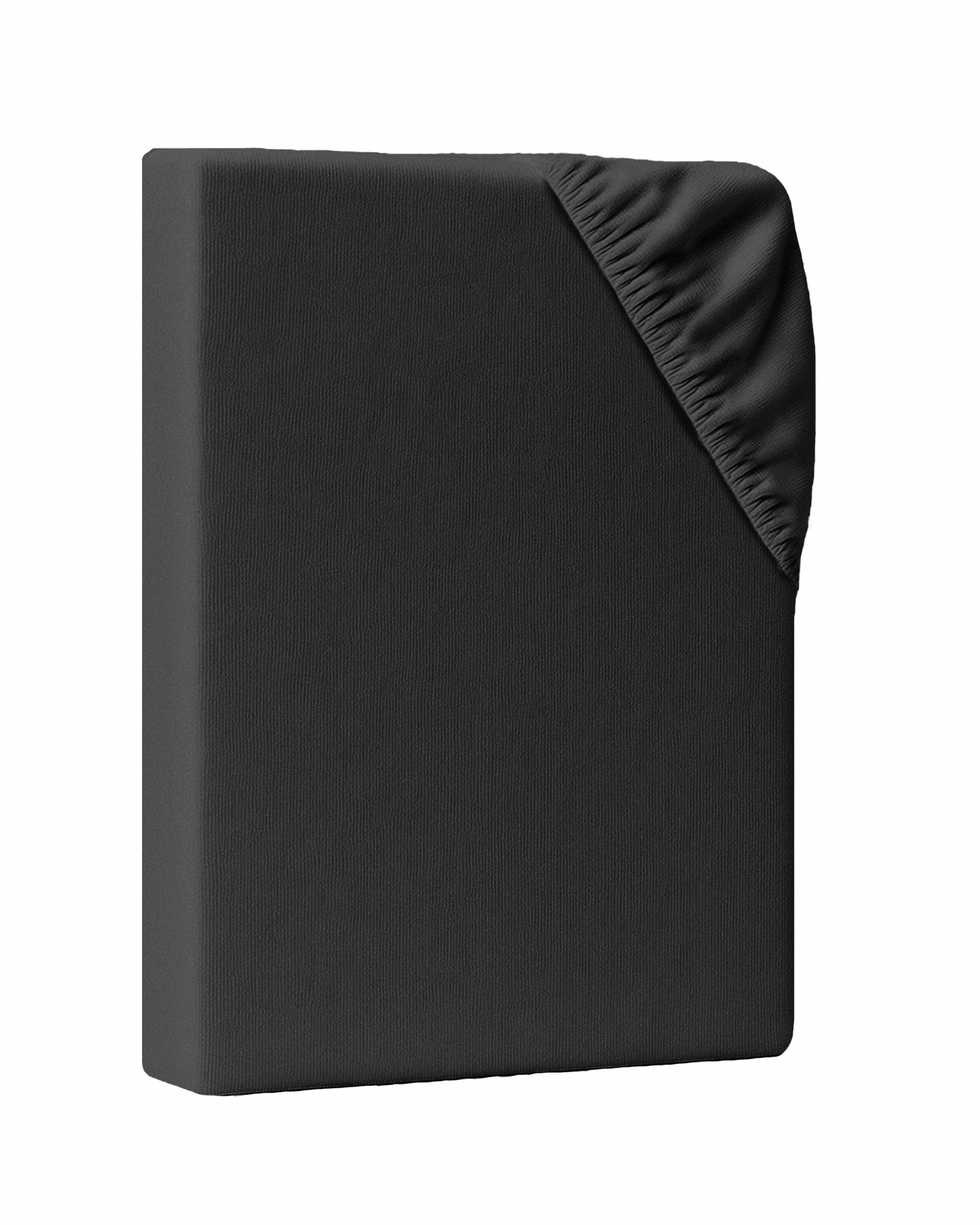 SPANNBETTLAKEN TOPPER 90/180/12 cm Dunkelgrau - Dunkelgrau, Textil (90/180cm) - AM Qualitätsmatratzen