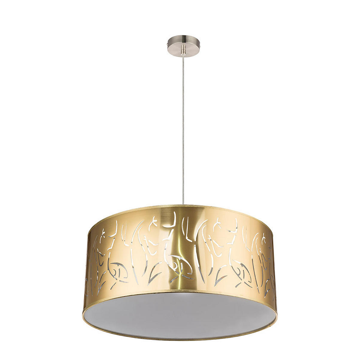 HÄNGELEUCHTE TAXOS Gold Matt - Goldfarben, Kunststoff (53/53/140cm) - Globo Lighting