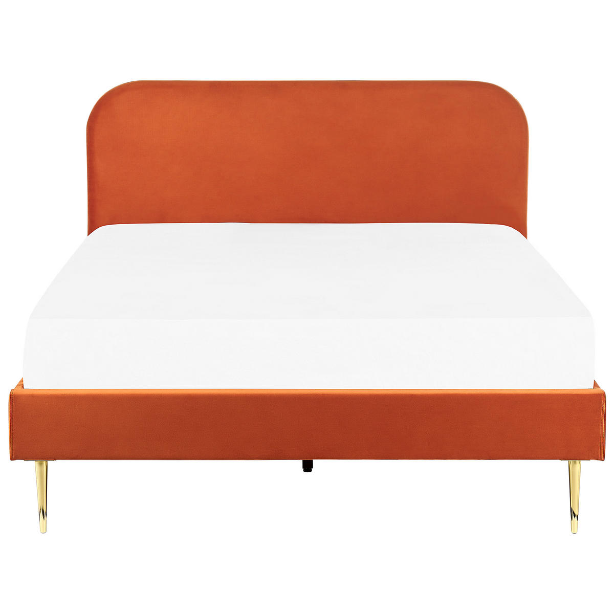POLSTERBETT 160/200cm Smaragdgrün Flayat - Orange, Textil (160/200cm) - Beliani