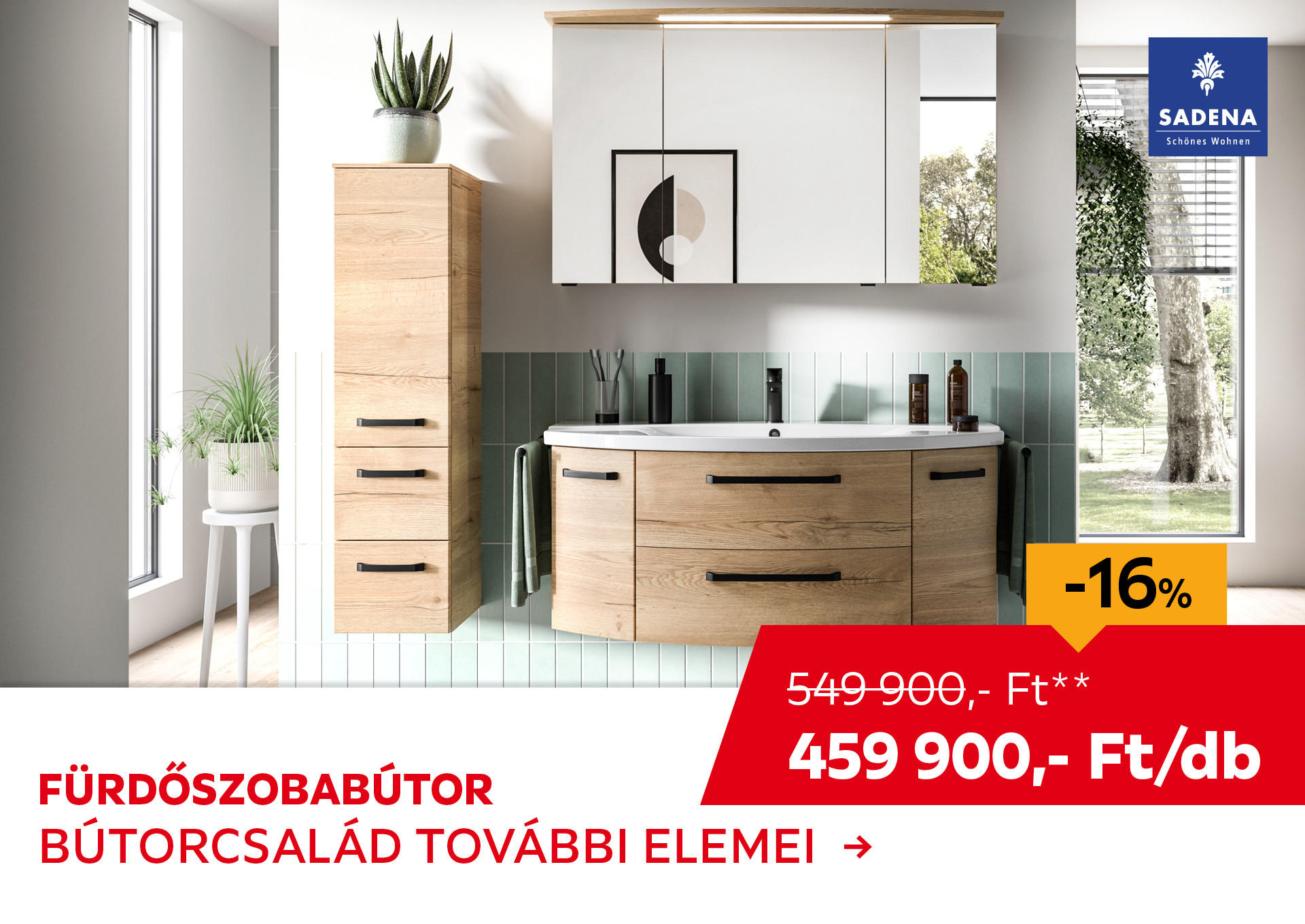 FÜRDŐSZOBABÚTOR Kiemelt termék 549900 Ft.- helyett 459900 Ft.-