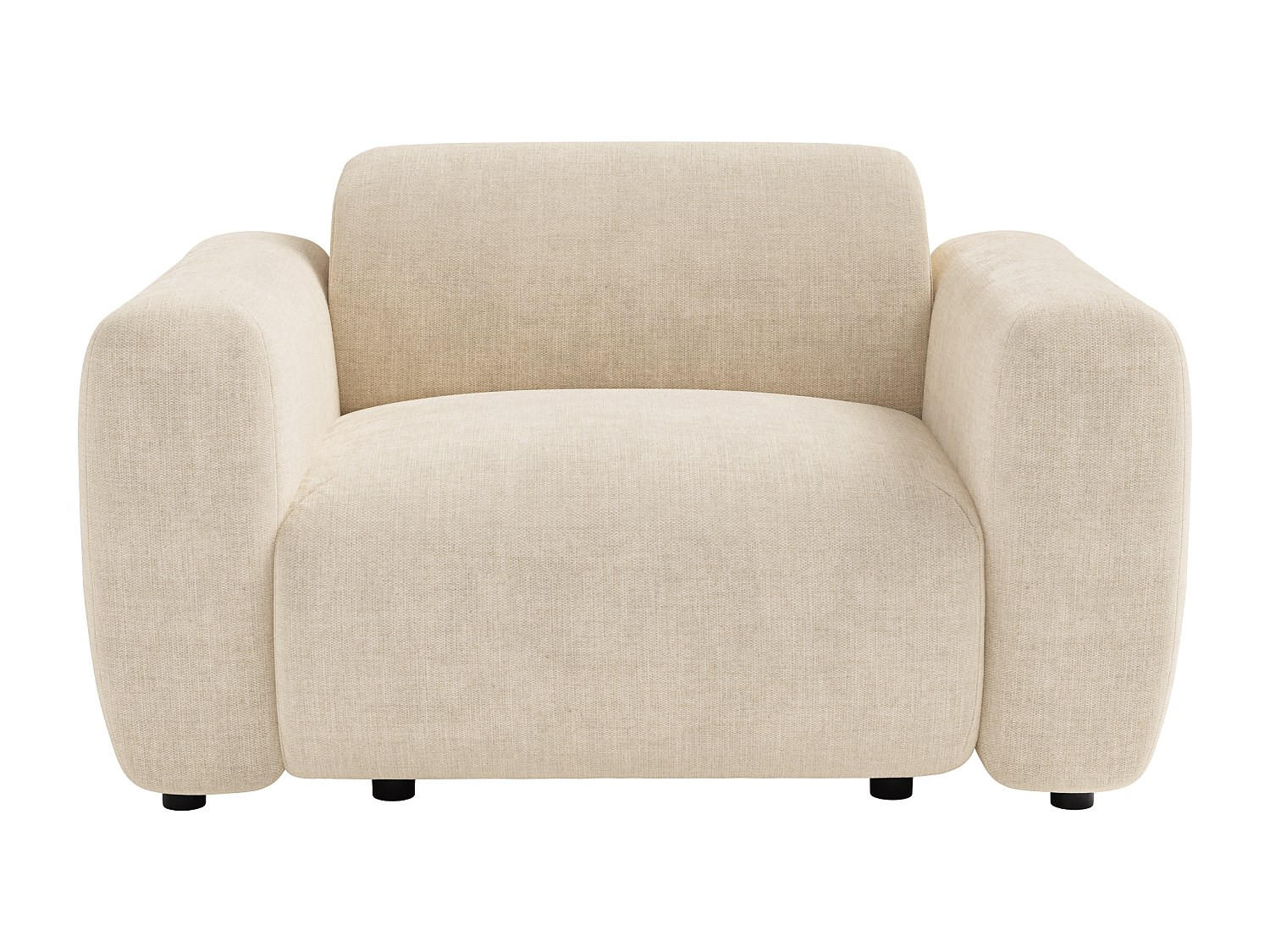 SESSEL mit gerader Rückenlehne - 1 Person - stoff - beige Pogni - Beige, Textil (130/67/97cm) - Vente-Unique