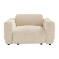 SESSEL mit gerader Rückenlehne - 1 Person - stoff - beige Pogni - Beige, Textil (130/67/97cm) - Vente-Unique