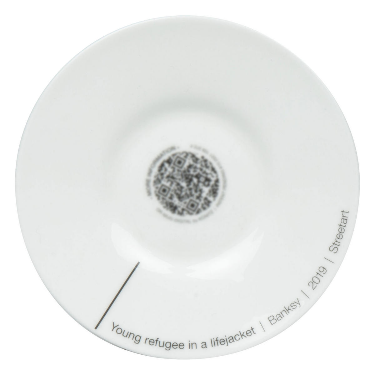 ESPRESSOTASSE Young Refugee - Banksy mit Untertasse - Naturfarben, Keramik (0.095L) - Könitz