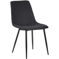 STUHL Stoff schwarz - Schwarz, Textil/Metall (45/83/57cm) - CLP
