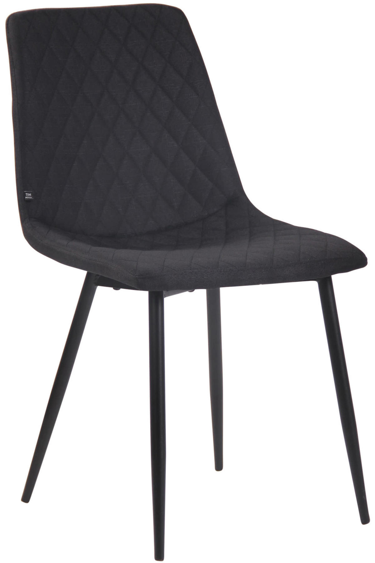 STUHL Stoff schwarz - Schwarz, Textil/Metall (45/83/57cm) - CLP