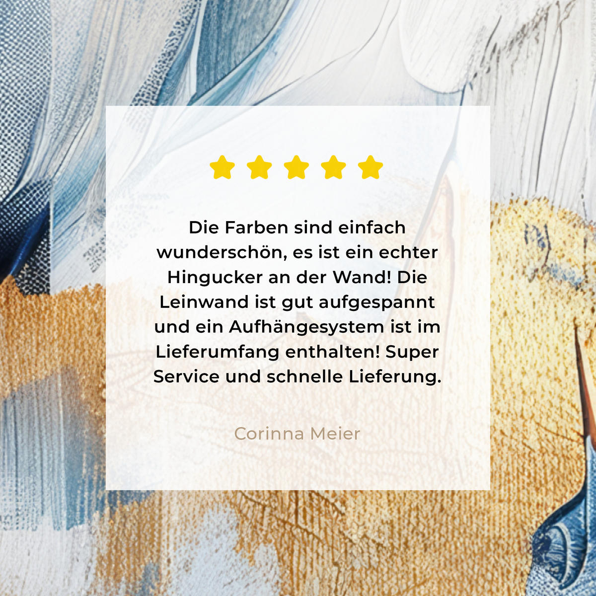 LEINWANDBILD Gold - Blau - Aquarell - Kunst - Modern 60x80 cm - Hellblau, Textil (60/80cm) - MuchoWow