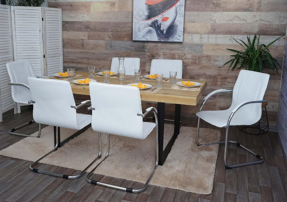 ESSZIMMERSTUHL Weiß 6er-Set - Weiß, Kunststoff (56/93/56cm) - MCW