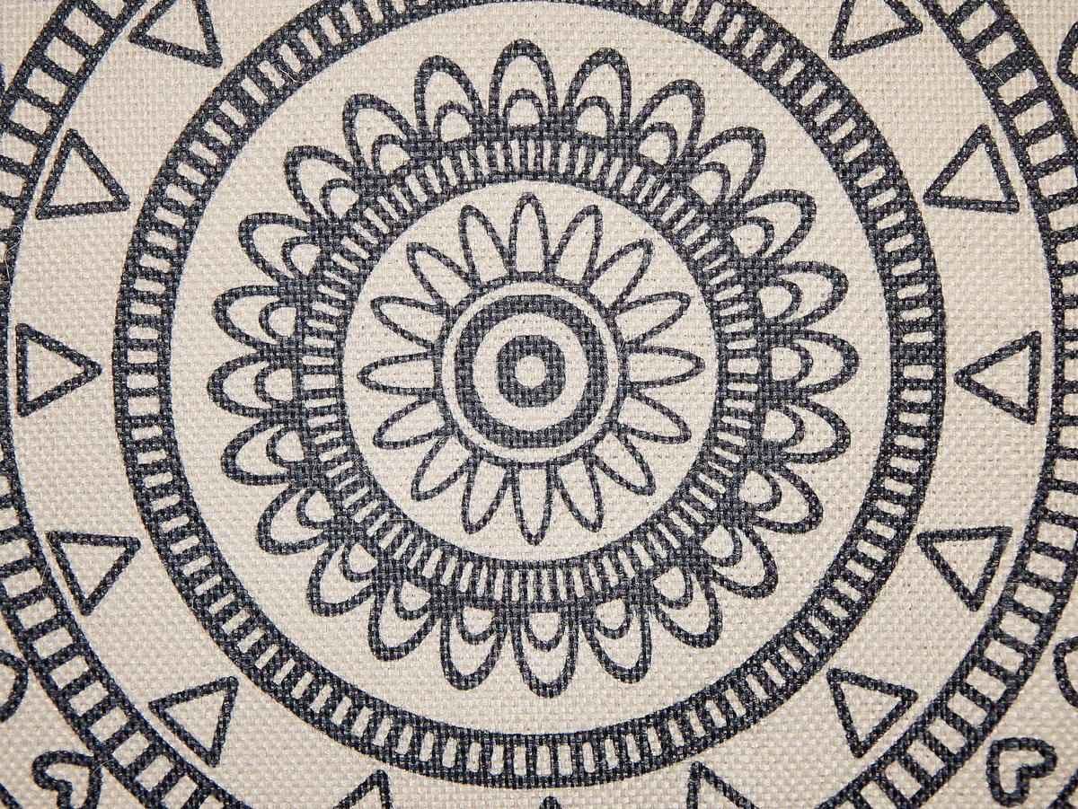 DEKOKISSEN 2er-Set Beige 45/9 cm Geranium - Beige, Textil (45/9cm) - Beliani