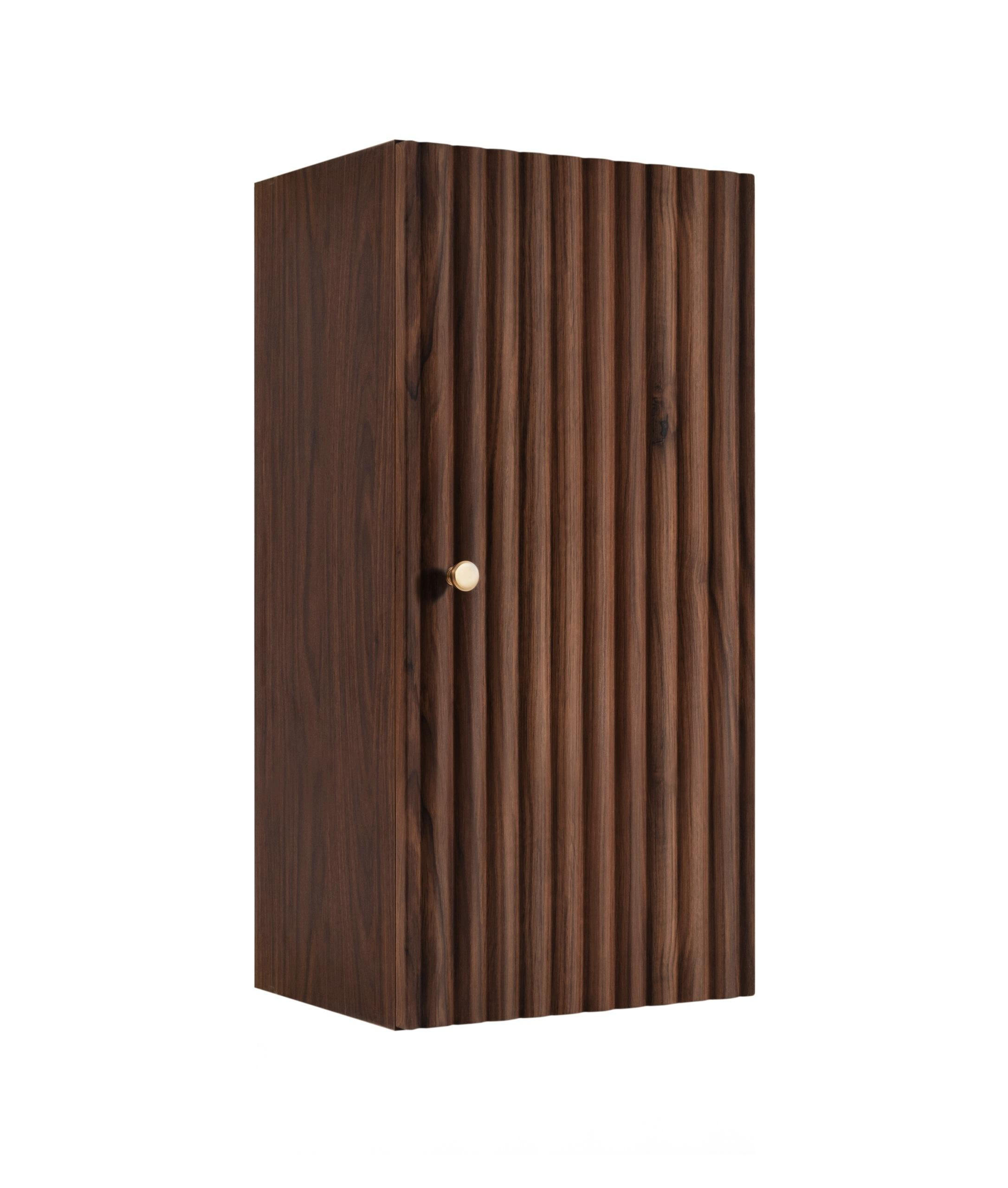 HÄNGESCHRANK BELLO geriffelt Walnuss 35/68/27 cm - Walnussfarben, Holzwerkstoff/Metall (35/68/27.2cm) - Rodan