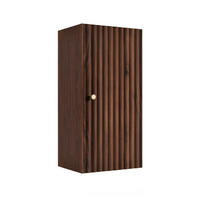 HÄNGESCHRANK BELLO geriffelt Walnuss 35/68/27 cm - Walnussfarben, Holzwerkstoff/Metall (35/68/27.2cm) - Rodan