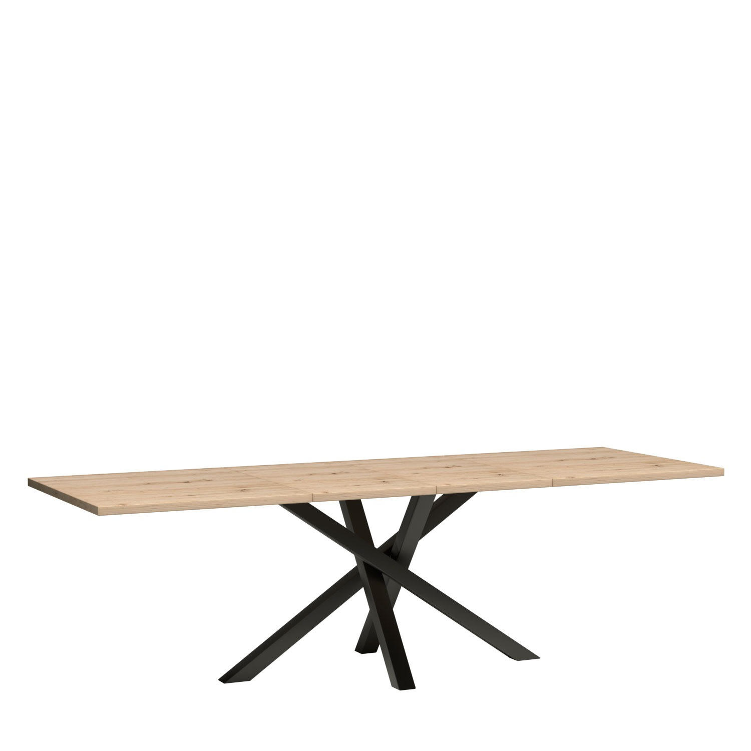 ESSTISCH Cali ausziehbar 160-260 cm Eiche Artisan Schwarz - Eiche Artisan, Holzwerkstoff (160/90/77.5cm)
