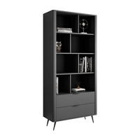 REGAL SCARLETT MIT SCHUBLADEN SCHWARZ - Schwarz, Holzwerkstoff (88/193.8/38cm) - Lookway