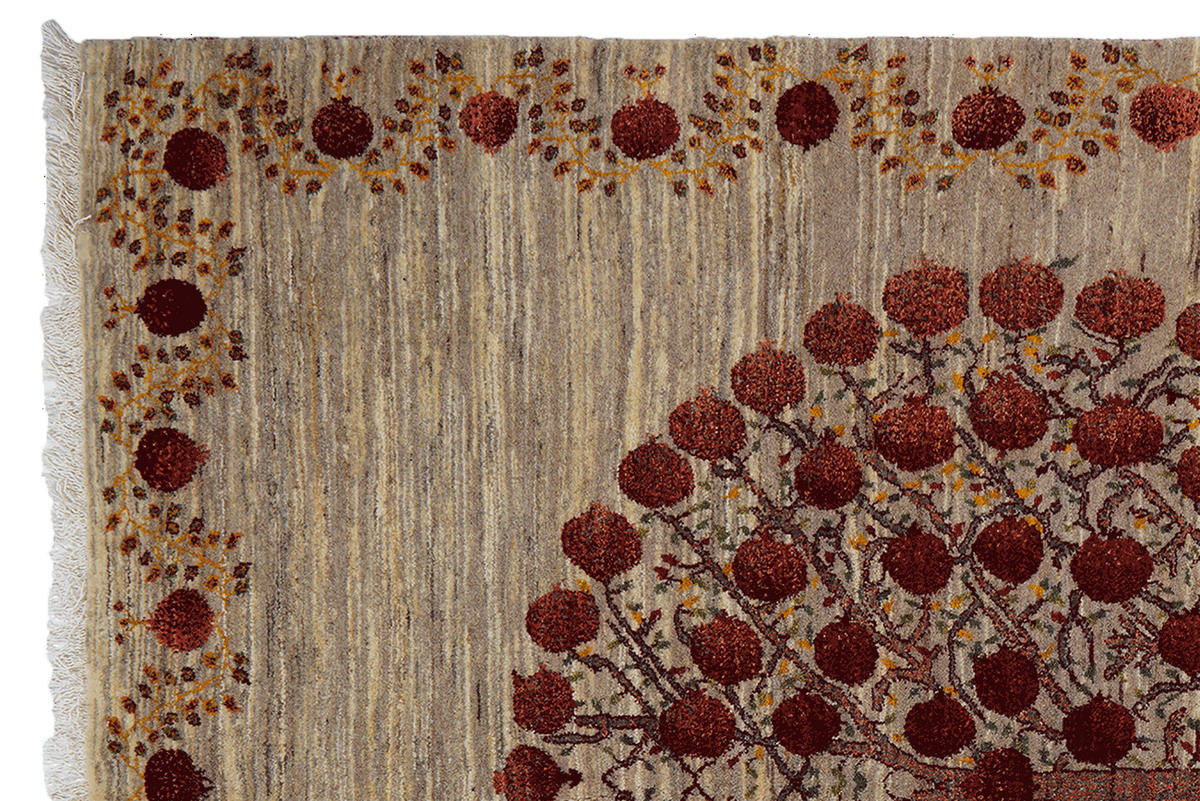 TEPPICH Rizbaf Braun 250/163 cm Schurwolle - Braun, Textil (163/250cm) - Looma