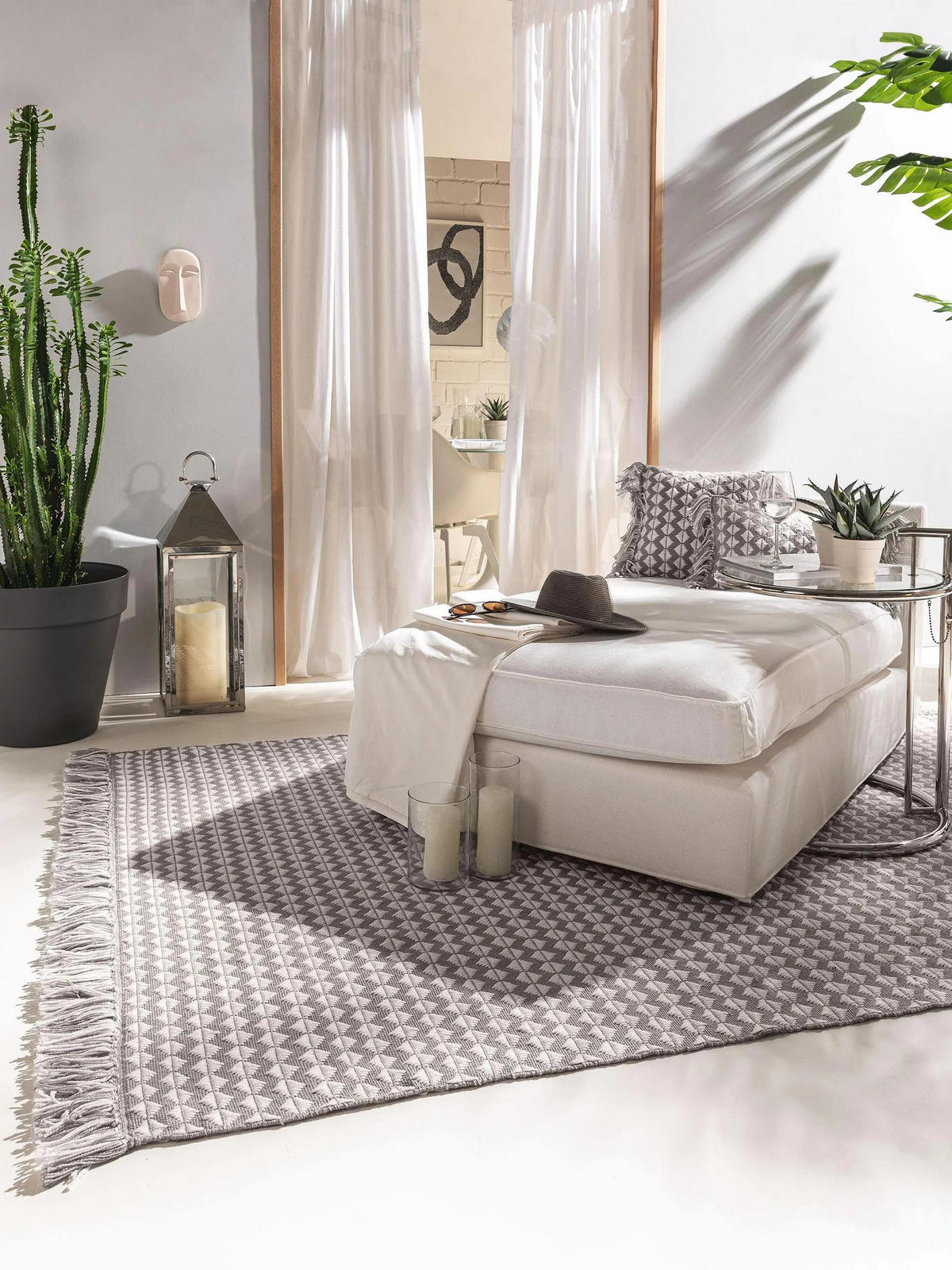 TEPPICH aus recyceltem Material Morty Grau 200x300 cm - Grau, Textil (200/300cm) - benuta Pure