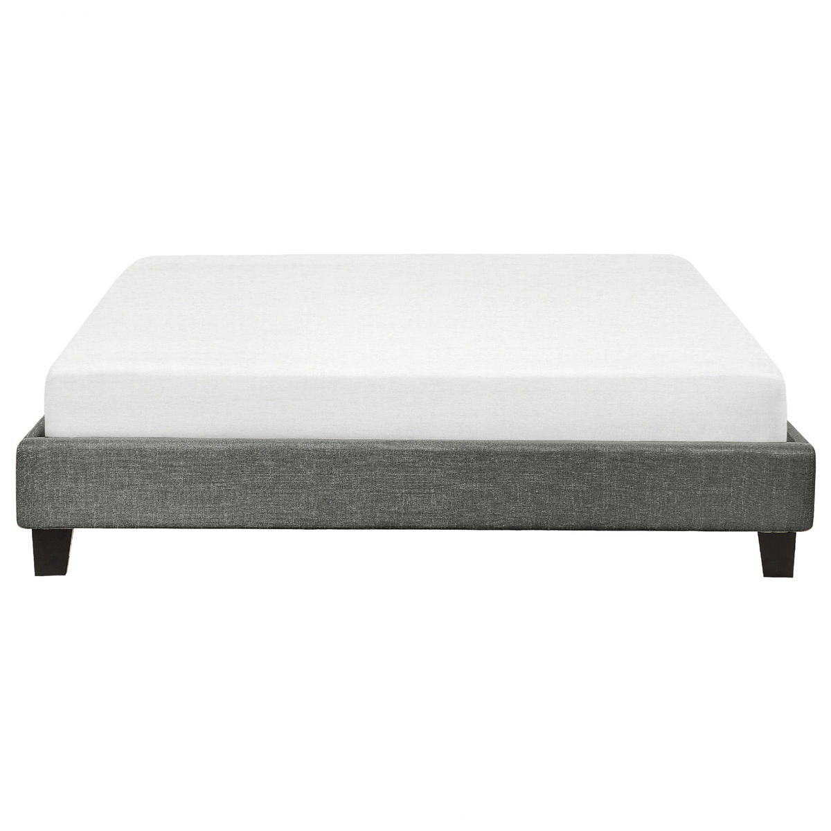 POLSTERBETT mit Lattenrost 160x200 cm Grau Roanne - Grau, Textil (160/200cm) - Beliani