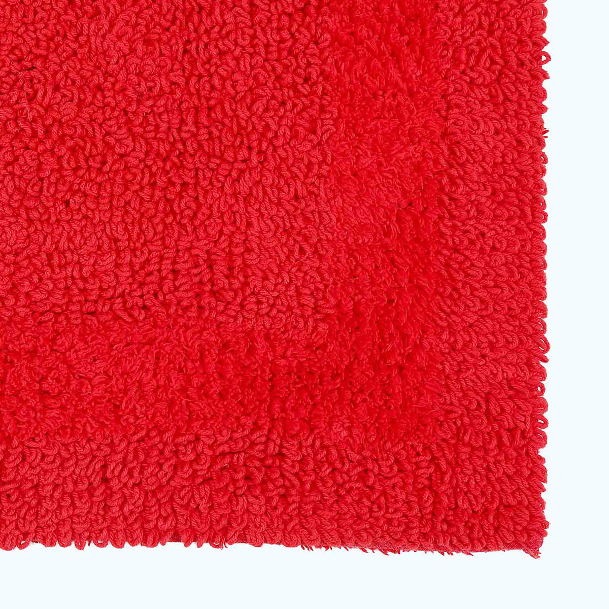 BADGARNITUR 2-teilig, Badematte & WC-Vorleger, wendbar - Rot, Textil (50/80cm) - Homescapes