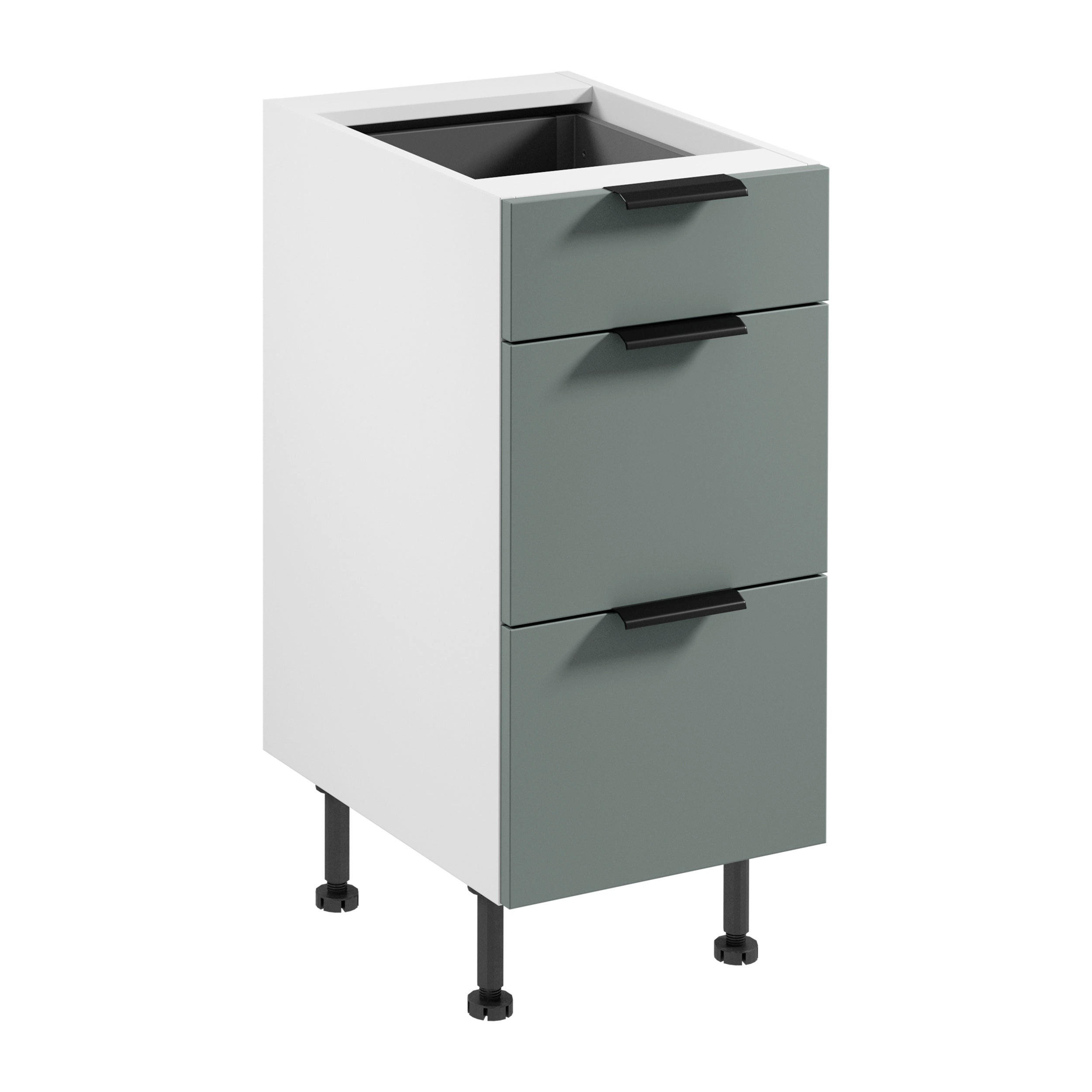 UNTERSCHRANK D40S3 P/L AX – Sorento Weiß Grün – Weiß / Grün - Weiß/Grün, Holzwerkstoff (40/87/52cm) - ROYAL24_MARKT