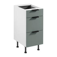 UNTERSCHRANK D40S3 P/L AX – Sorento Weiß Grün – Weiß / Grün - Weiß/Grün, Holzwerkstoff (40/87/52cm) - ROYAL24_MARKT