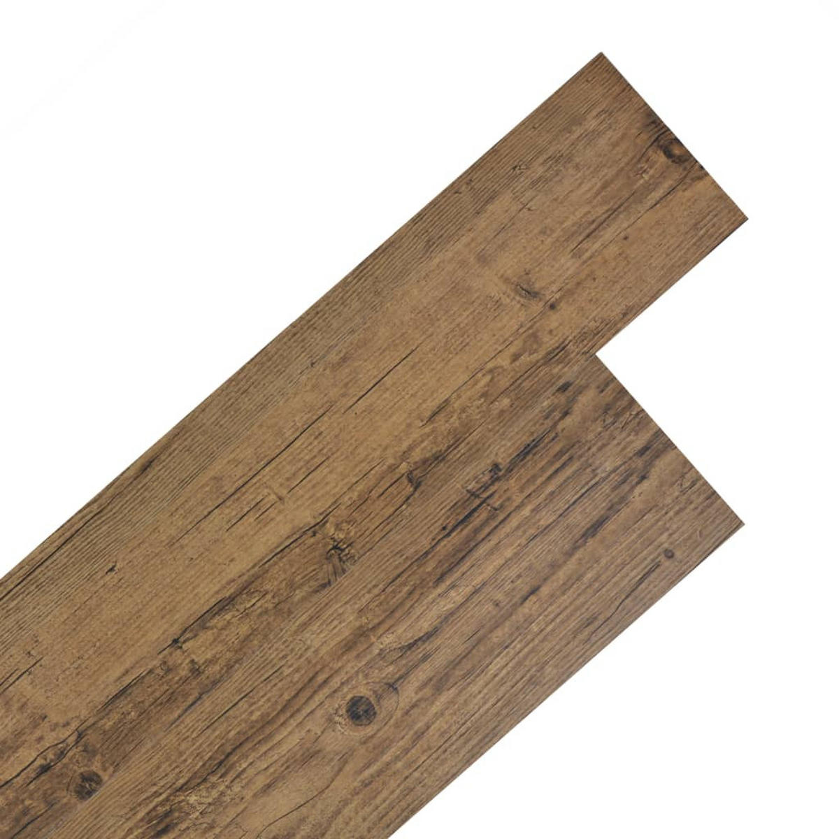 VINYLBODEN PVC-Dielen selbstklebend Walnussbraun 5,02m² - Walnussfarben, Kunststoff (91.5/15.2/1.3cm) - DELUKE
