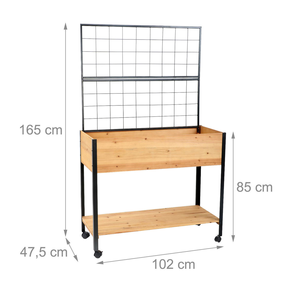 ZVÝŠENÝ záhon - různobarevná, kov/dřevo (102/165/47.5cm) - Relaxdays