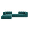 ECKSOFA L-Form Grand L 319 cm, Veloursstoff Salvador, Azurblau, Links - Blau, Holz (319/179cm) - Kaiser Möbel