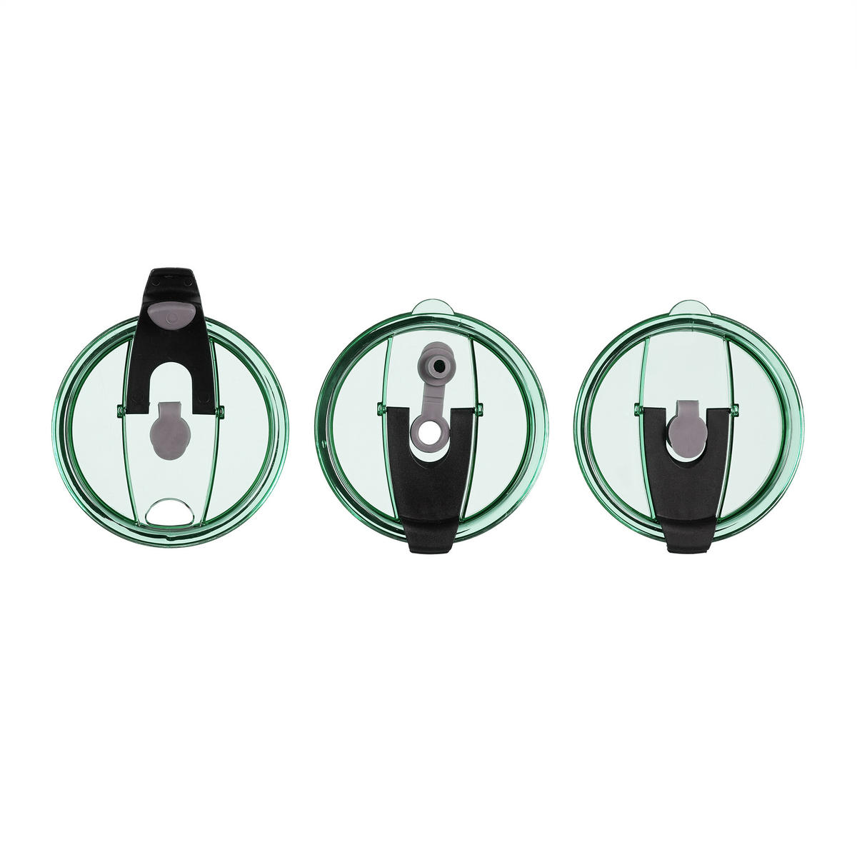 10xTRINKGLÄSER - Grün, Glas/Kunststoff - Relaxdays