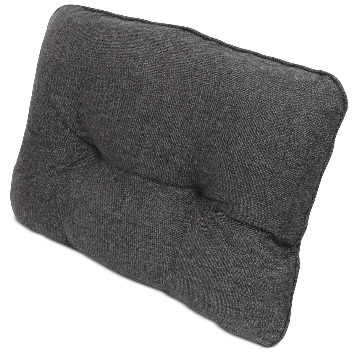 LOUNGEKISSEN Beauflair Outdoor Rücken 60/40/12cm Graphitgrau - Graphitfarben, Textil (40/12/60cm) - Beautissu 