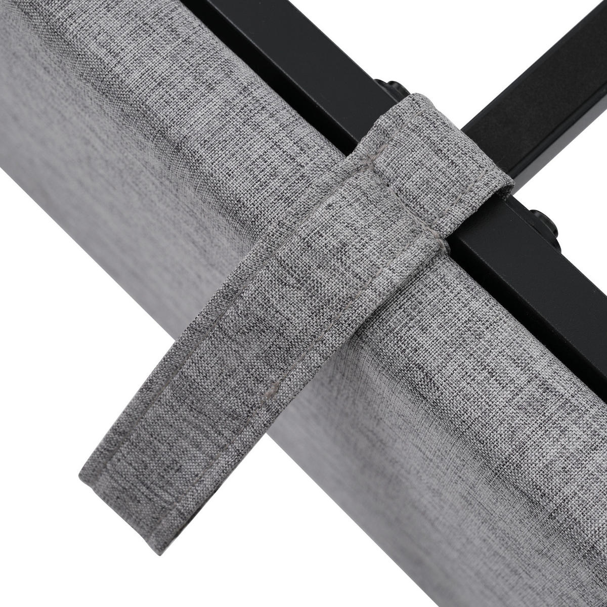 POLSTERBETT 160/200 cm grau aus Leinen mit LED, USB-C und Stauraum - Grau, Textil (160/200cm) - OKWISH