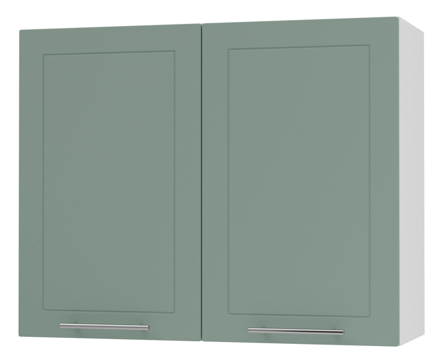 Feldmann-Wohnen Küchenhängeschrank Mintgrün, Weiß 80x72x32.5 cm