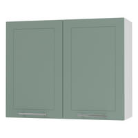 KÜCHENHÄNGESCHRANK Kvantum W3/80 Mint Matt / Weiß Matt 80 / 32,5 / 72cm - Weiß/Mintgrün, Holz/Holzwerkstoff (80/72/32.5cm) - Feldmann-Wohnen