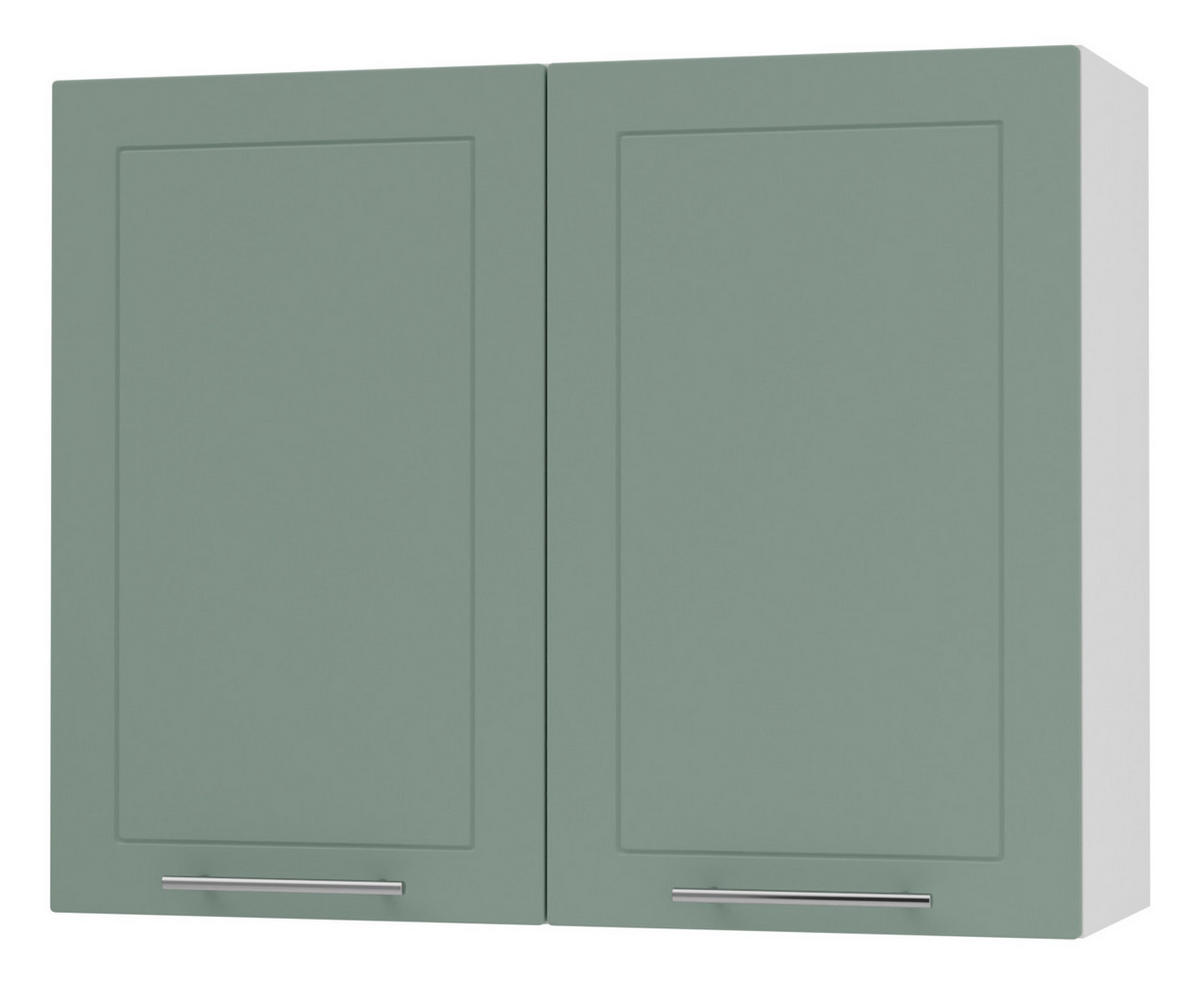 KÜCHENHÄNGESCHRANK Kvantum W3/80 Mint Matt / Weiß Matt 80 / 32,5 / 72cm - Weiß/Mintgrün, Holz/Holzwerkstoff (80/72/32.5cm) - Feldmann-Wohnen