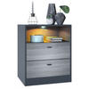 KOMMODE Pino Fronten in Avola-Anthrazit - Anthrazit, Holzwerkstoff (56/67.5/36cm) - Vladon